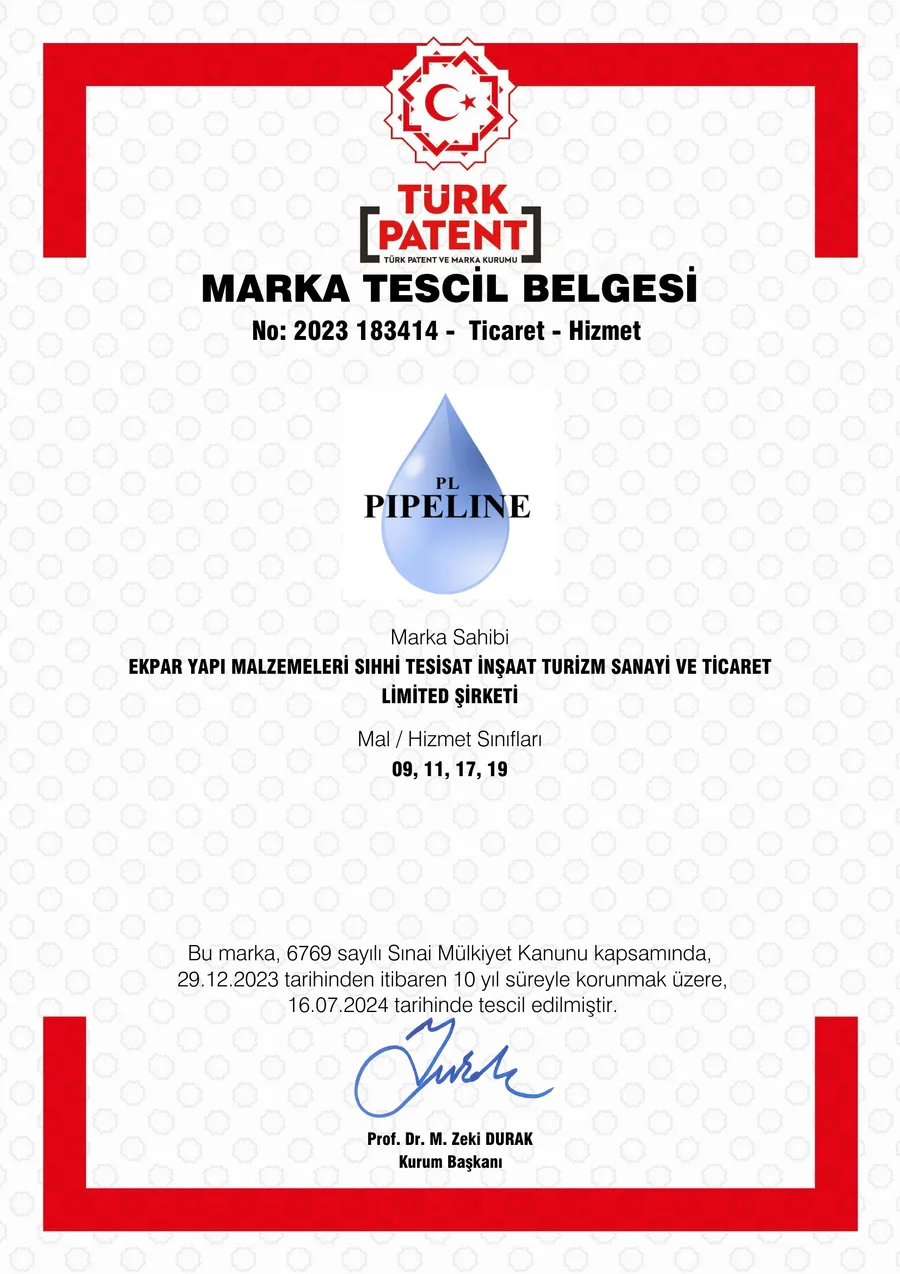 PL PIPELINE marka tescil belgesinin ön izlemesi